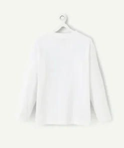 T-shirt manches longues garçon blanc