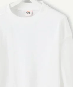 T-shirt manches longues garçon blanc