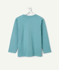 T-shirt manches longues garçon bleu