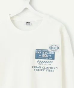 T-shirt manches longues garçon imprimé street vibes