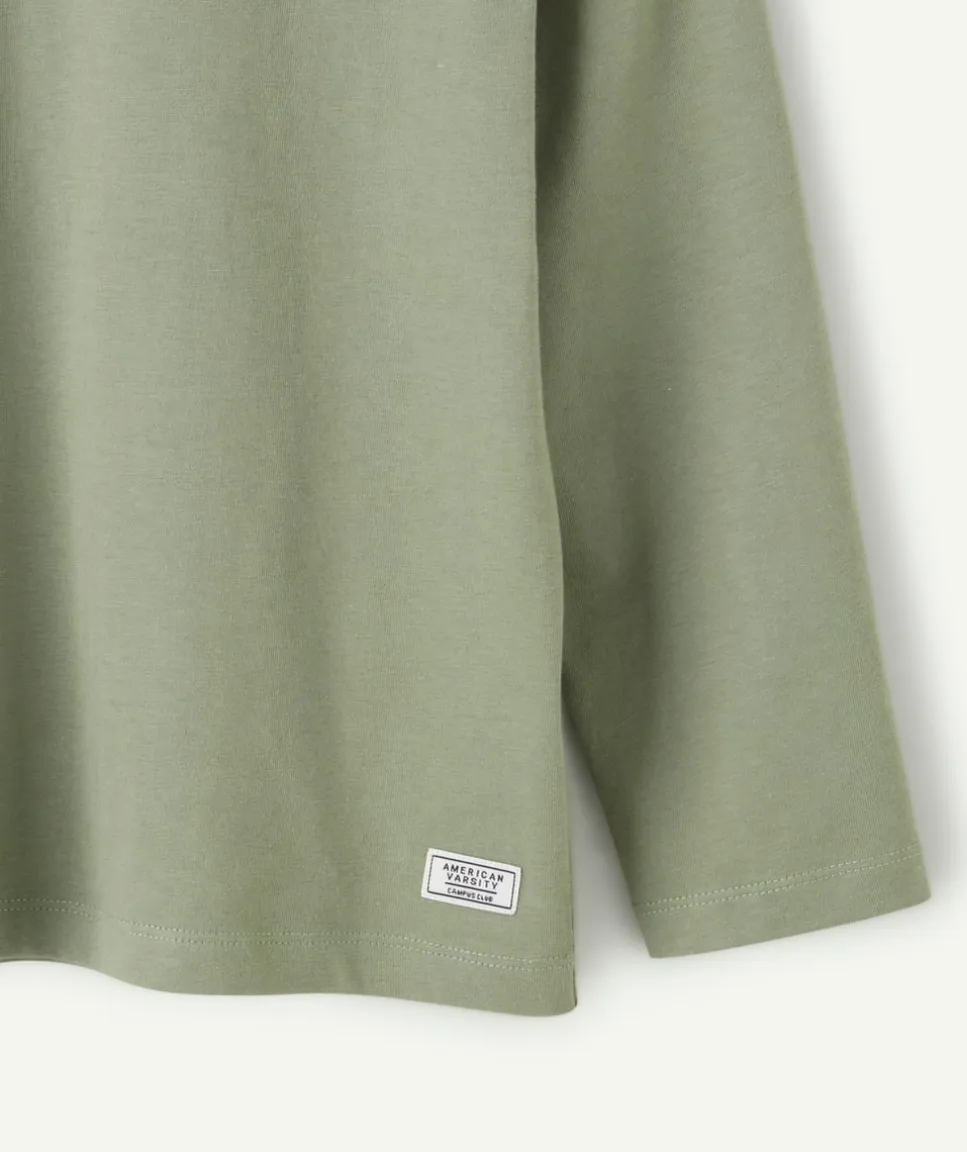 T-shirt manches longues garçon kaki