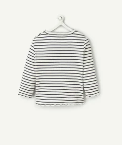 T-shirt manches longues à rayures pour bébé fille
