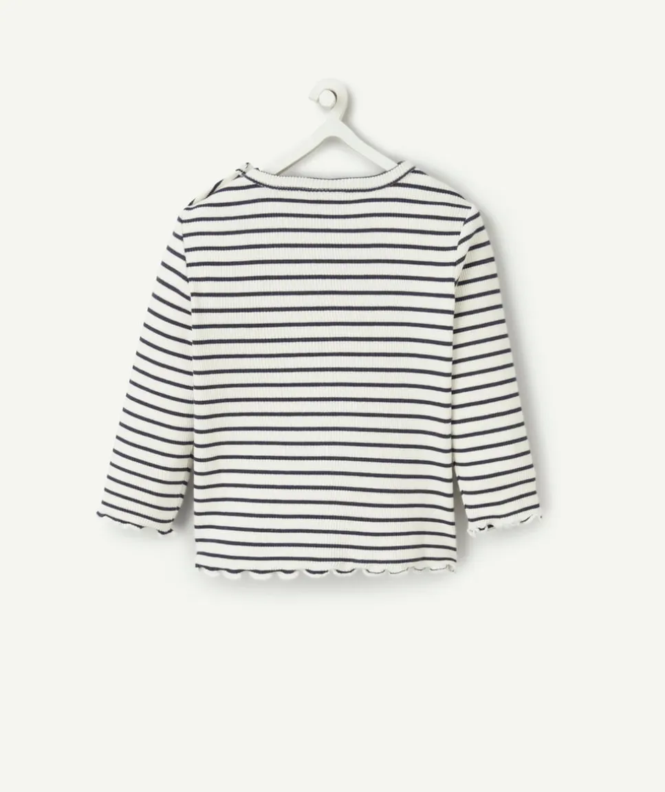 T-shirt manches longues à rayures pour bébé fille