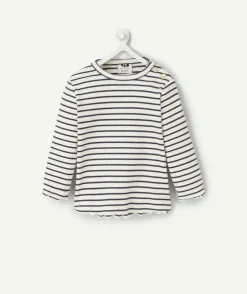 T-shirt manches longues à rayures pour bébé fille