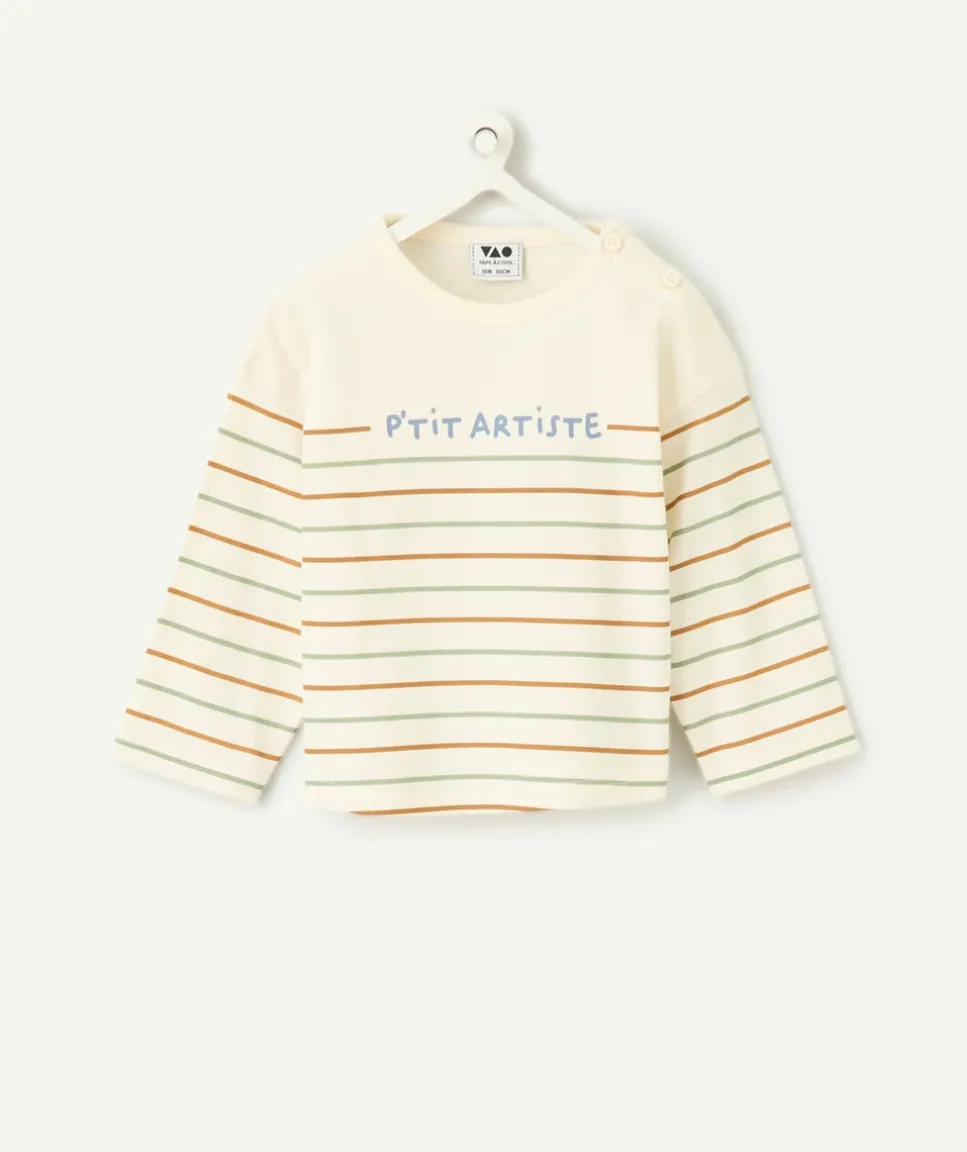 T-shirt manches longues à rayures bébé garçon