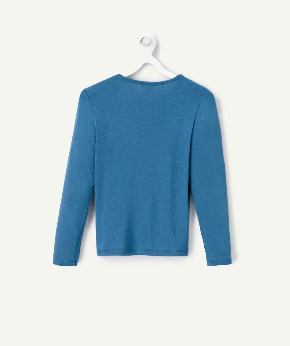 T-shirt manches longues thermolactyl sensitive bleu marine