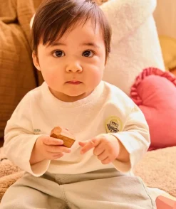 T-shirt oversize bébé garçon écru imprimé