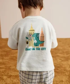T-shirt oversize bébé garçon imprimé dino