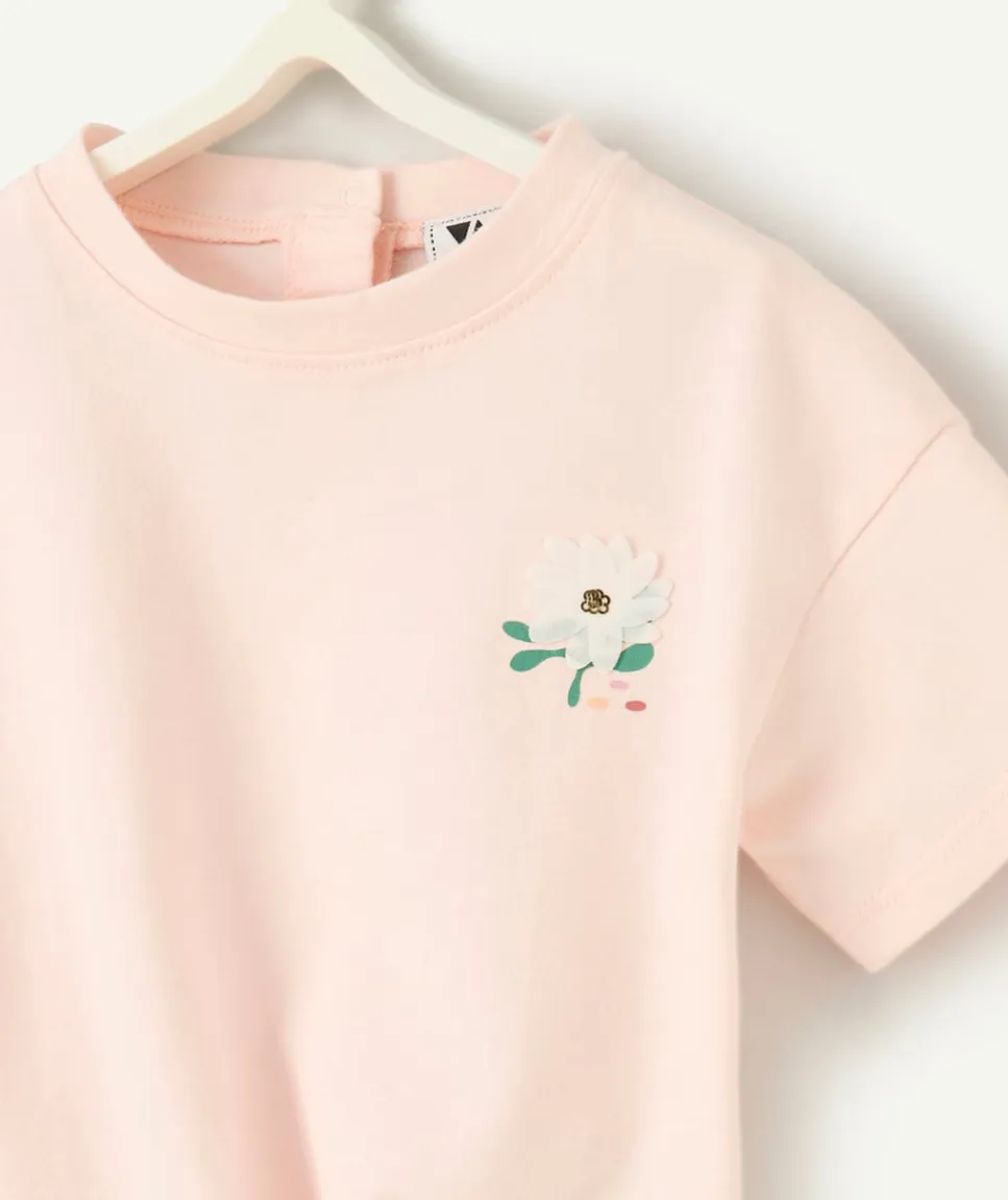 T-shirt pour bébé fille rose pale