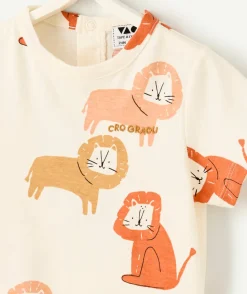 T-shirt pour bébé garçon imprimé lion
