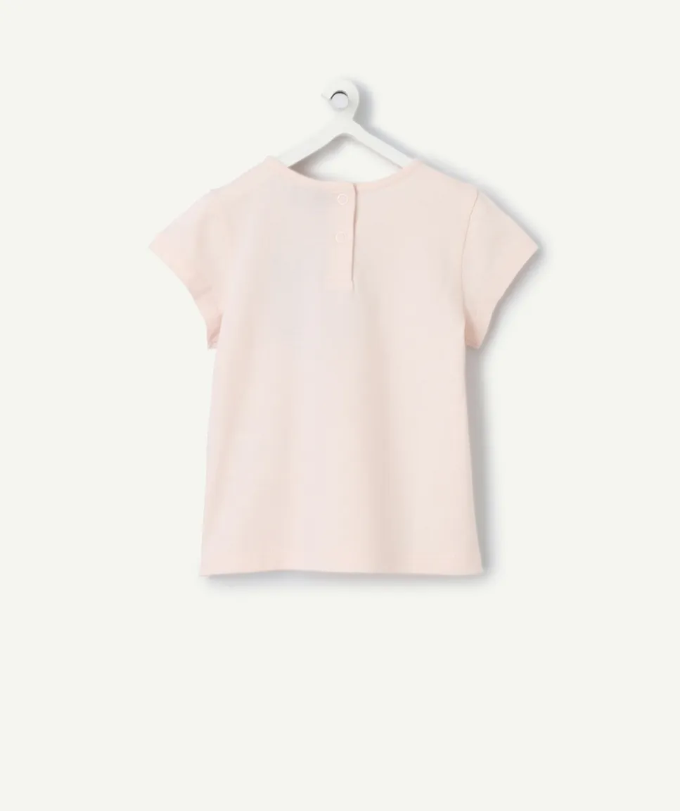 T-shirt rose bébé fille message amour