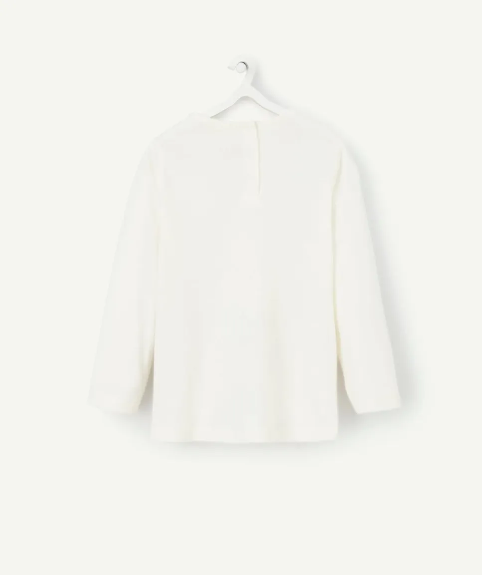 T-shirt évolutif à manches longues bébé fille en fibres recyclées