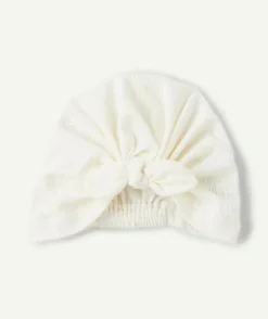 Turban bébé fille coton blanc