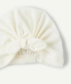 Turban bébé fille coton blanc