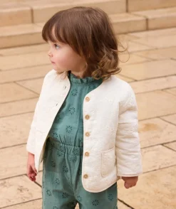 Veste bébé fille coton blanc