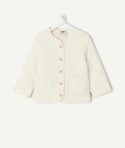 Veste bébé fille coton blanc