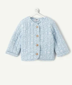 Veste bébé fille coton imprimé bleu