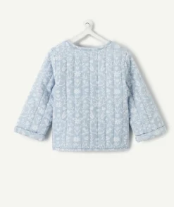 Veste bébé fille coton imprimé bleu