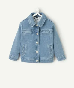 Veste bébé fille en denim bleu clair