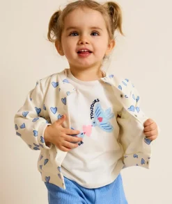 Veste bébé fille imprimé cœur