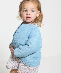 Veste bébé fille matelassée bleue