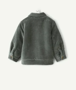 Veste bébé garçon en velours côtelé vert
