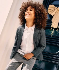 Veste de costume gris chiné pour garçon