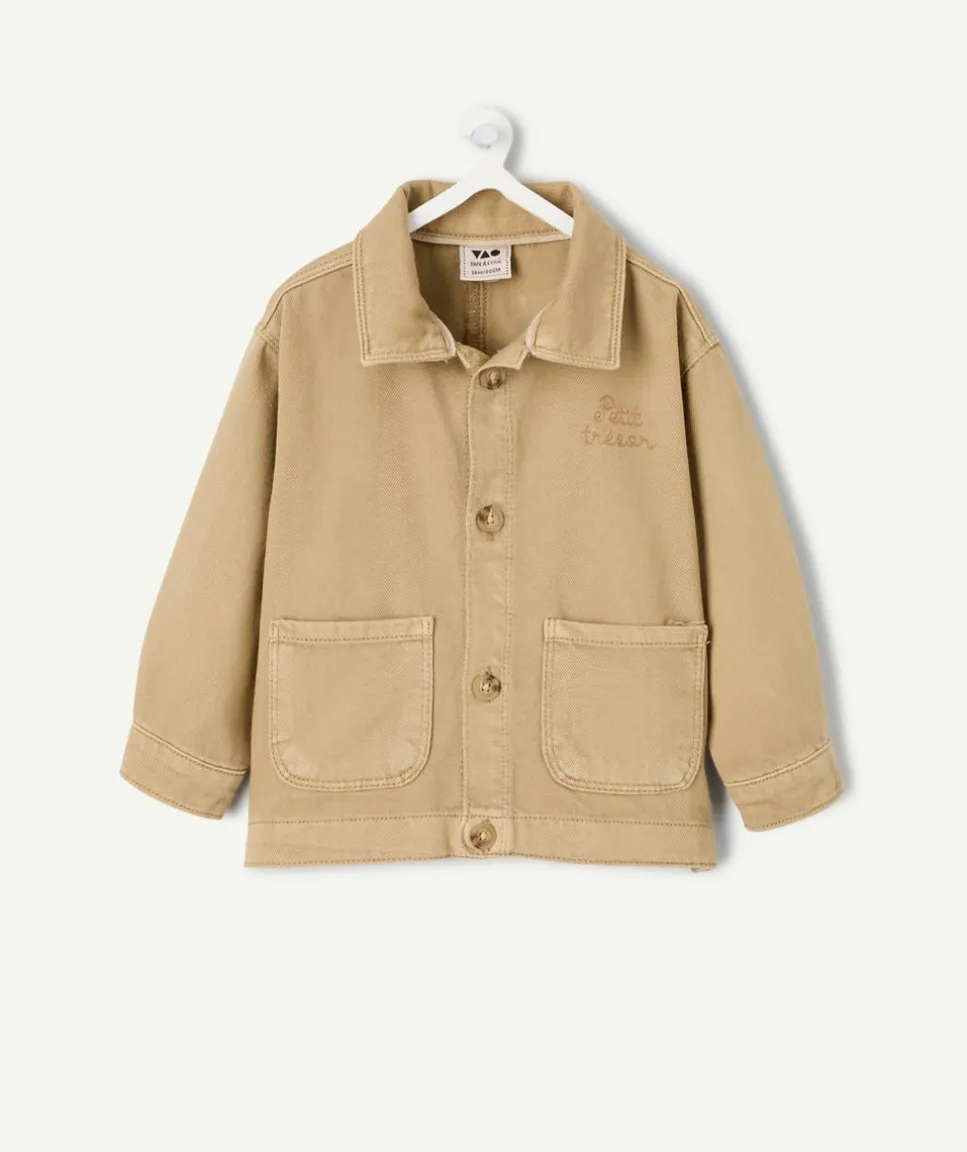 Veste en jean bébé garçon camel