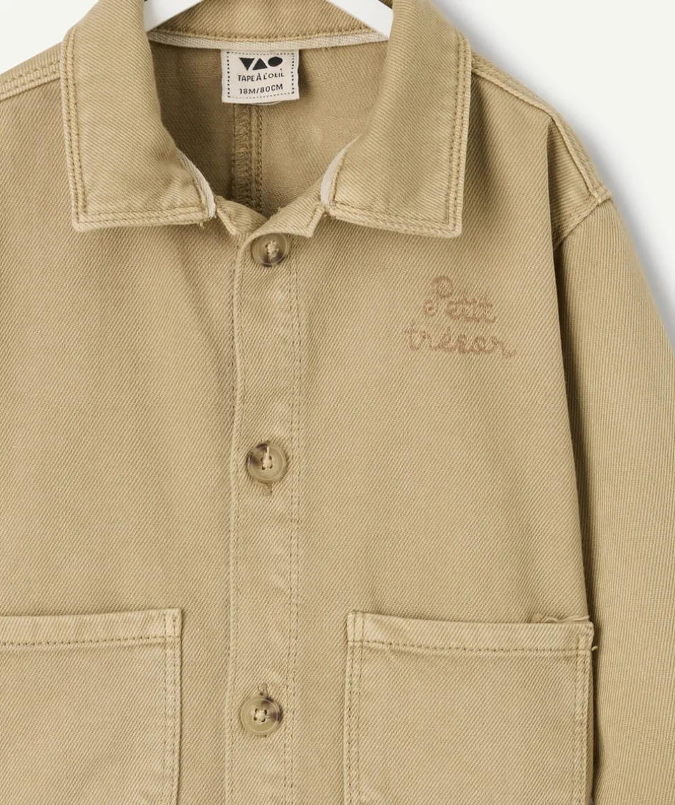 Veste en jean bébé garçon camel