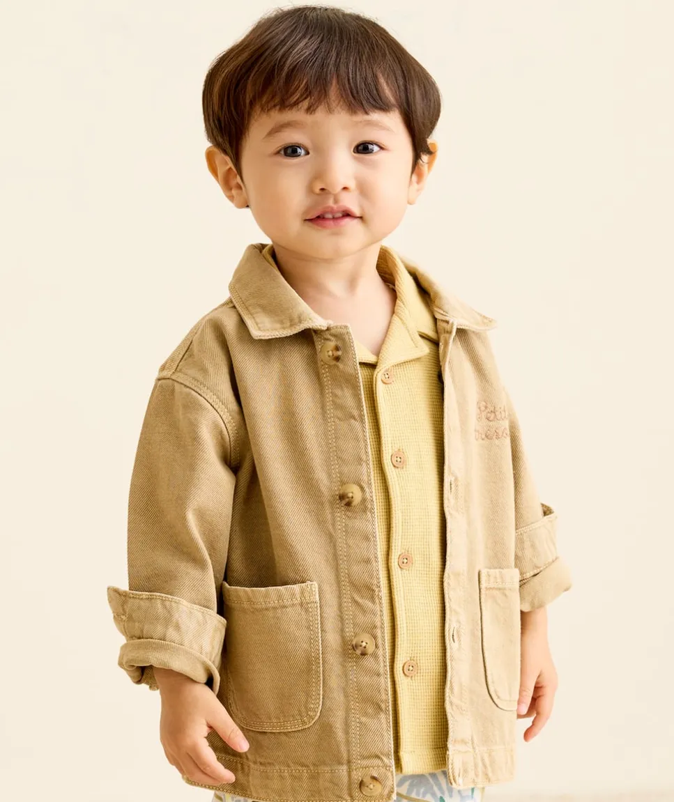 Veste en jean bébé garçon camel