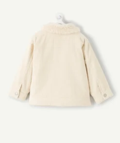 Veste en jean bébé garçon écru doublée sherpa