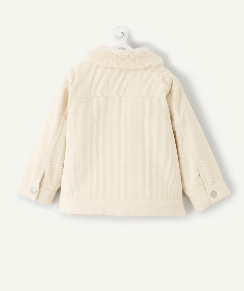 Veste en jean bébé garçon écru doublée sherpa