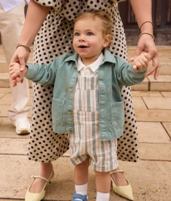 Veste en jean bébé garçon vert