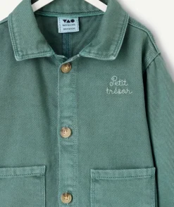 Veste en jean bébé garçon vert