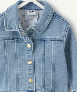 Veste en jean bleu bébé fille