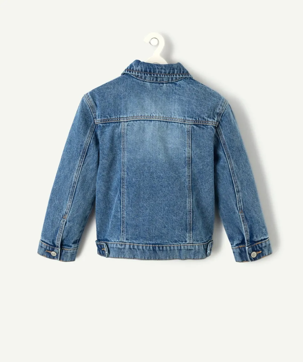 Veste en jean garçon usée