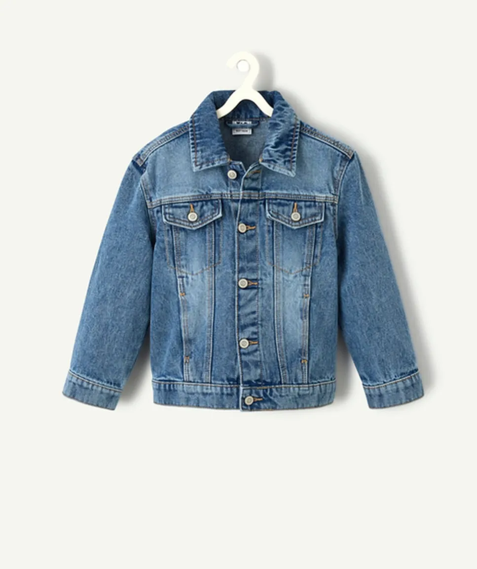 Veste en jean garçon usée