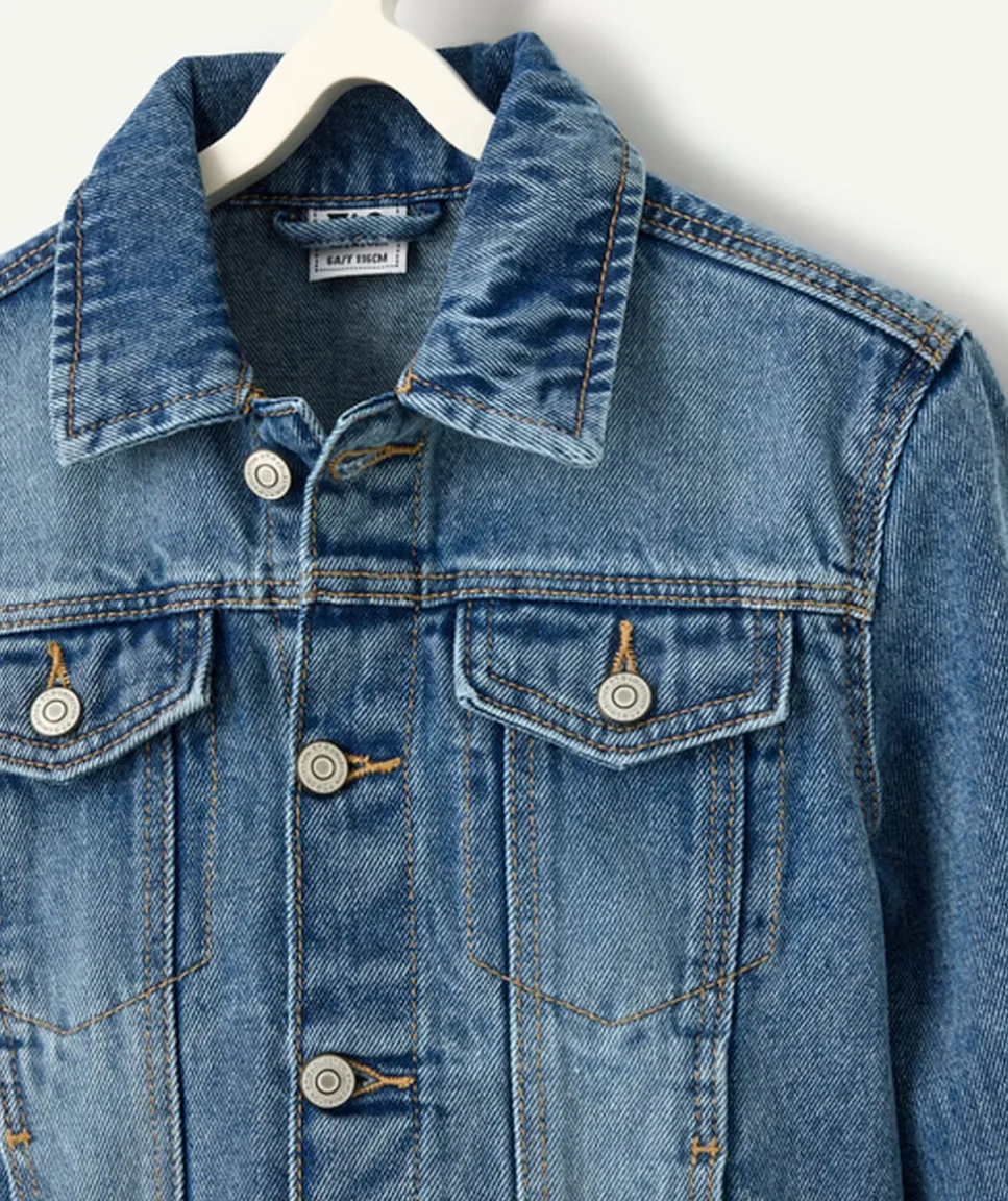 Veste en jean garçon usée
