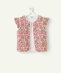 Veste fille imprimé floral sans manches