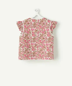Veste fille imprimé floral sans manches