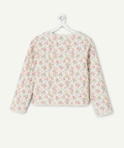 Veste fille matelassée imprimé fleuri