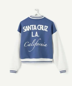 Veste fille teddy bleue