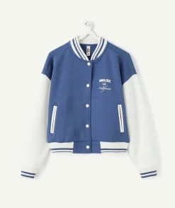 Veste fille teddy bleue