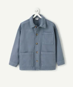 Veste garçon bleu à bouton