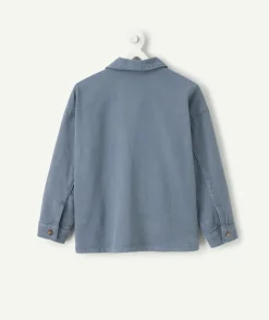 Veste garçon bleu à bouton