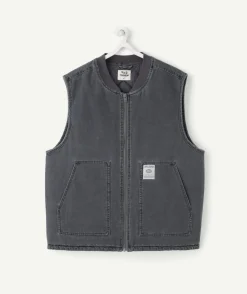 Veste garçon sans manches grise
