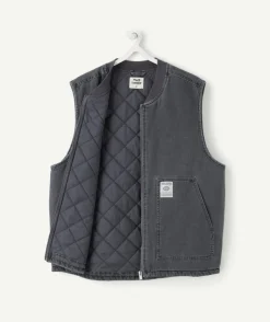 Veste garçon sans manches grise