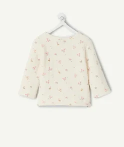 Veste naissance fille imprimé fleuri