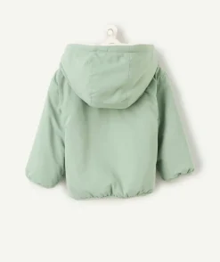 Veste réversible bébé fille vert d'eau