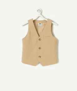 Veste sans manche beige garçon